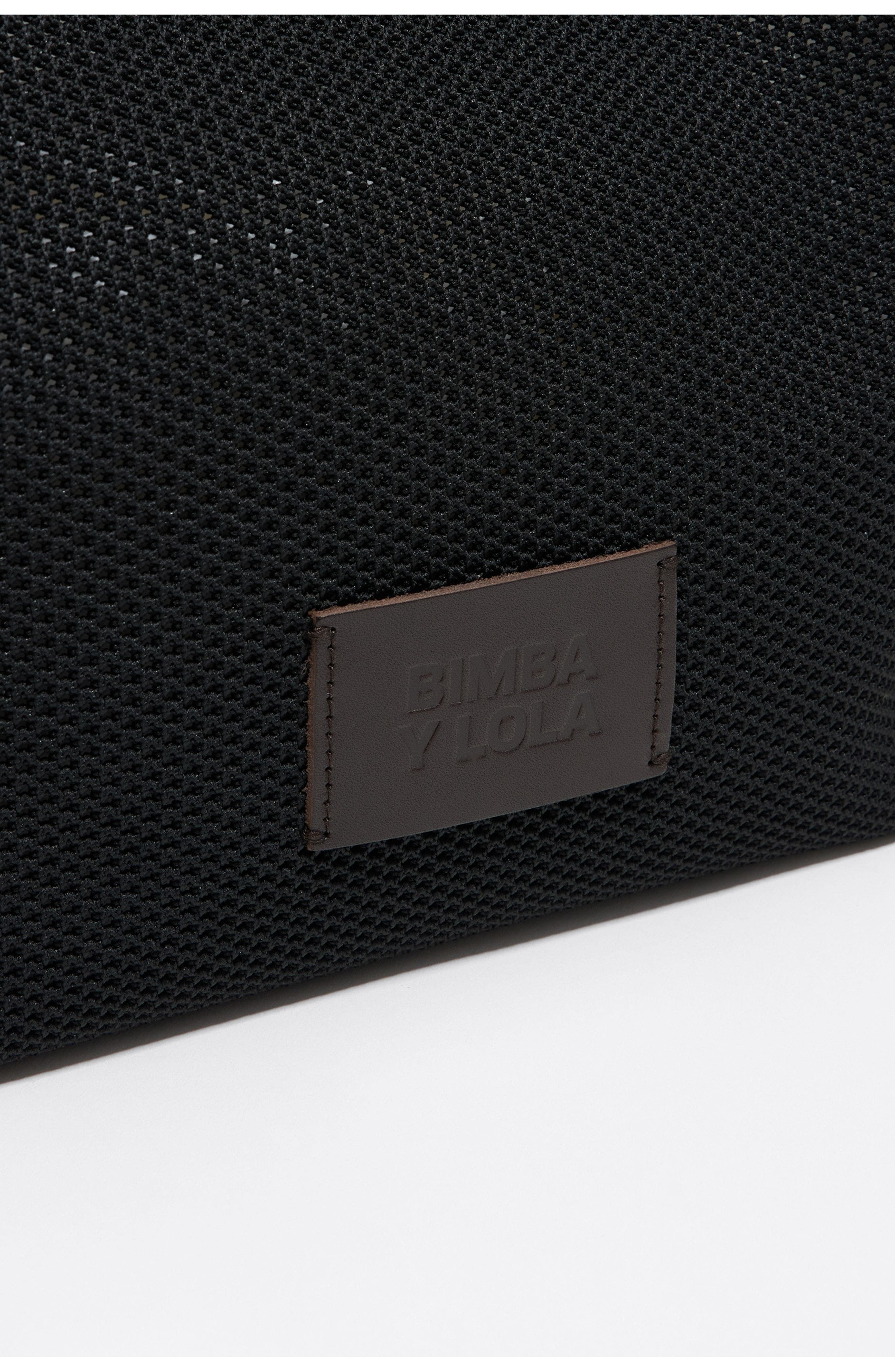 Bimba y Lola Medium Flyknit Shopper Bag, Alternate, color, Black