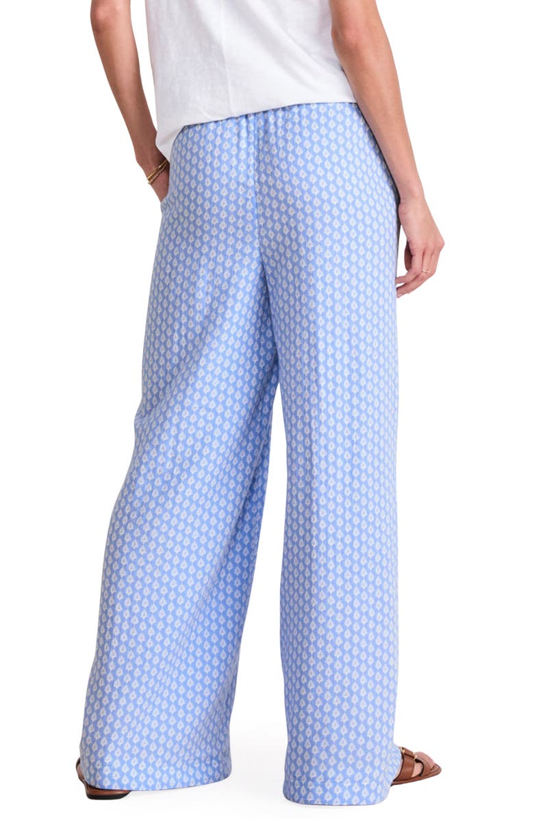 vineyard vines Cotton Gauze Wide Leg Pants, Alternate, color, Seaweed Serenity