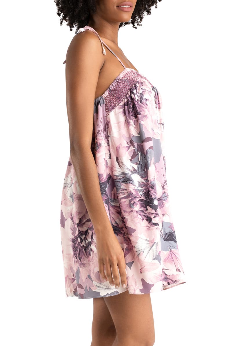 Midnight Bakery Moonlight Beach Smocked Floral Chemise, Alternate, color, 