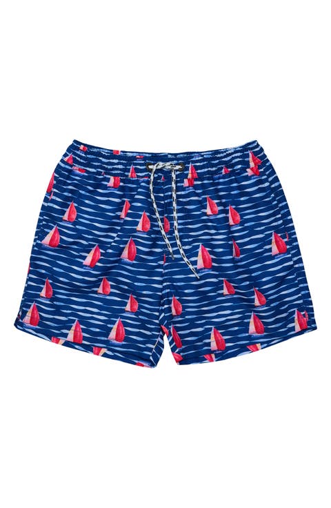 Kids' Sailboat Rock Swim Trunks (Toddler, Little Kid & Big Kid)