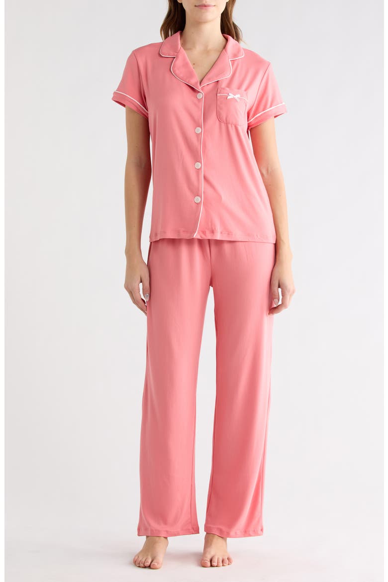 Ginnie Brushed Jersey Pajamas, Main, color, PINK