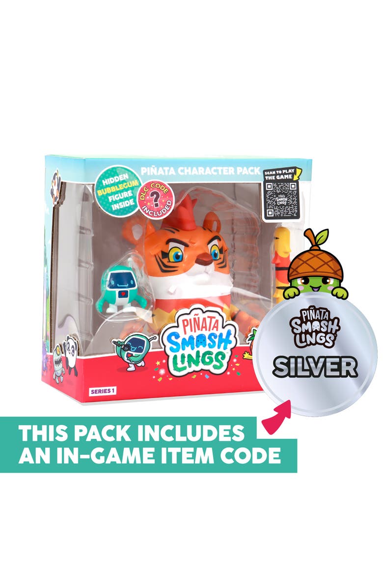 Pinata Smashlings Pinata Box Mo The Tiger 5 Inch Pinata Character Figure, Alternate, color, Multicolored