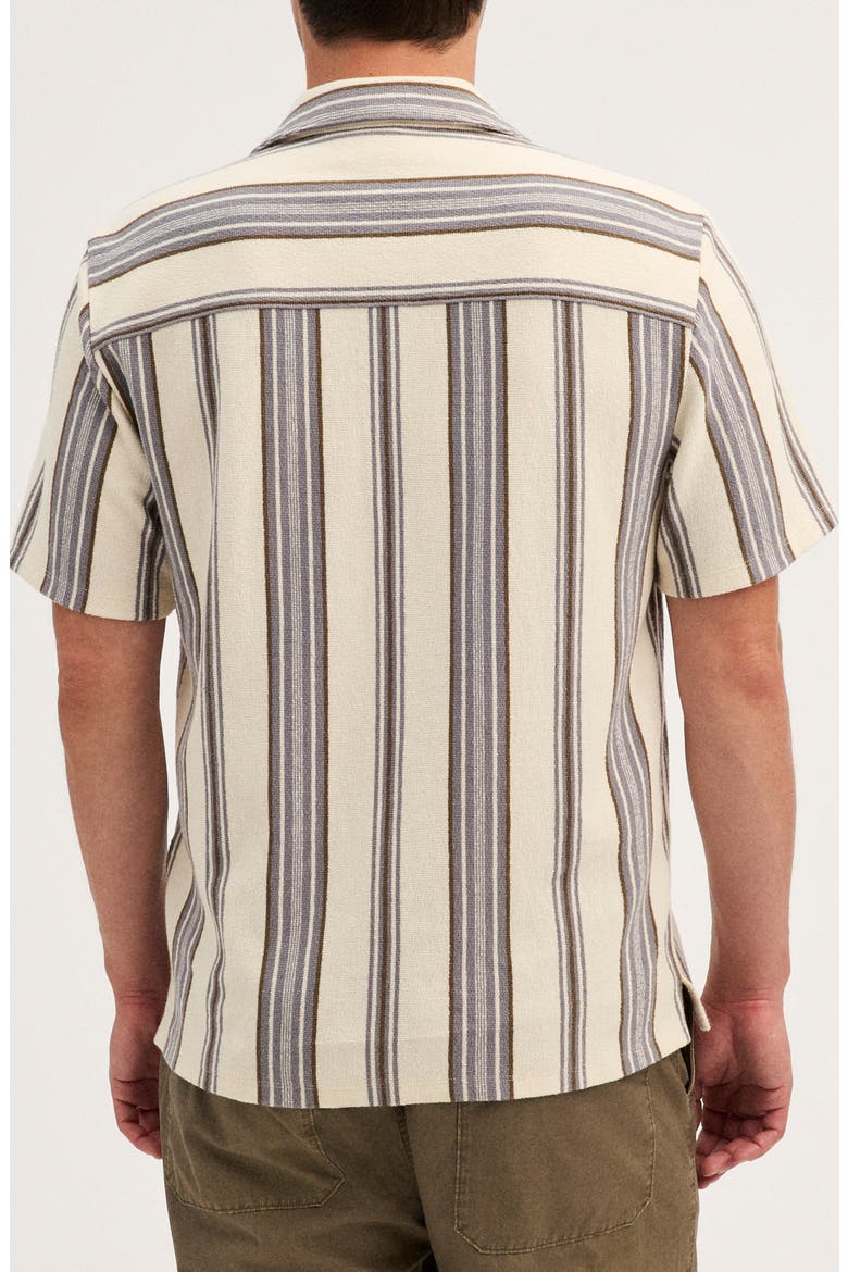 The Camp Shirt in Seaport Terry, Alternate, color, ASHEN BLUE