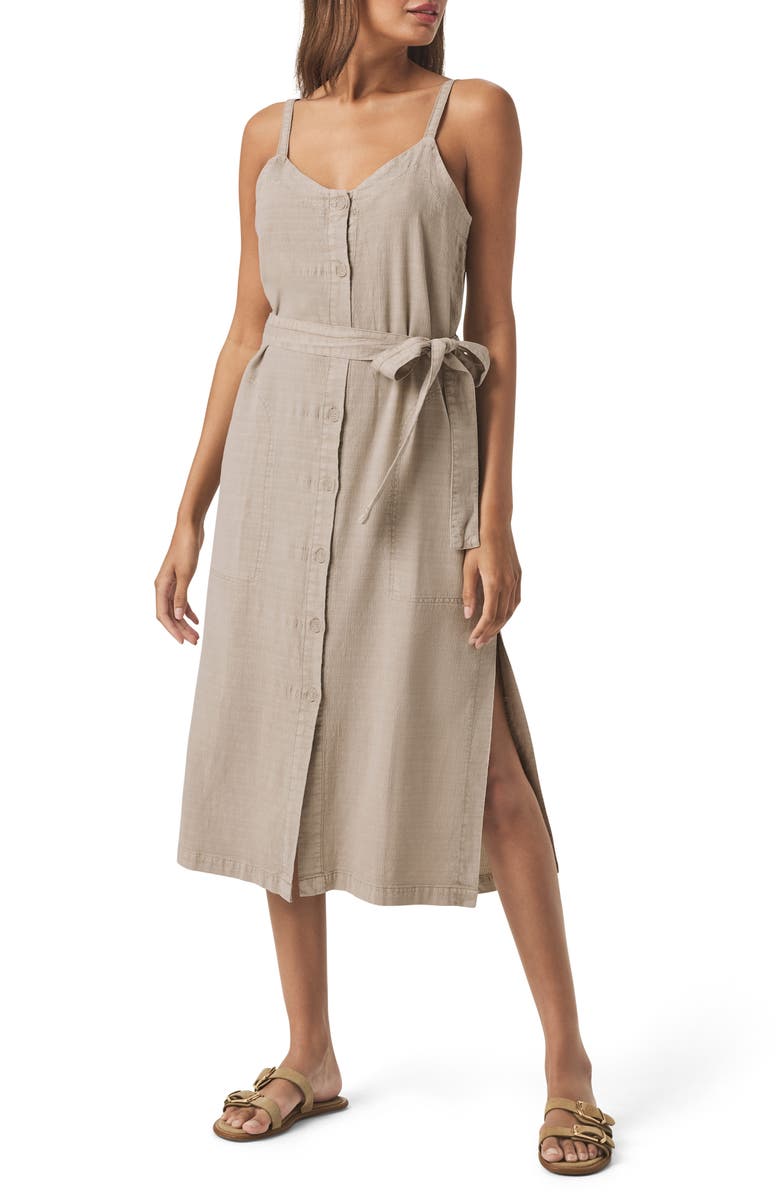 Splendid Amanda Sleeveless A-Line Dress, Main, color, Fawn