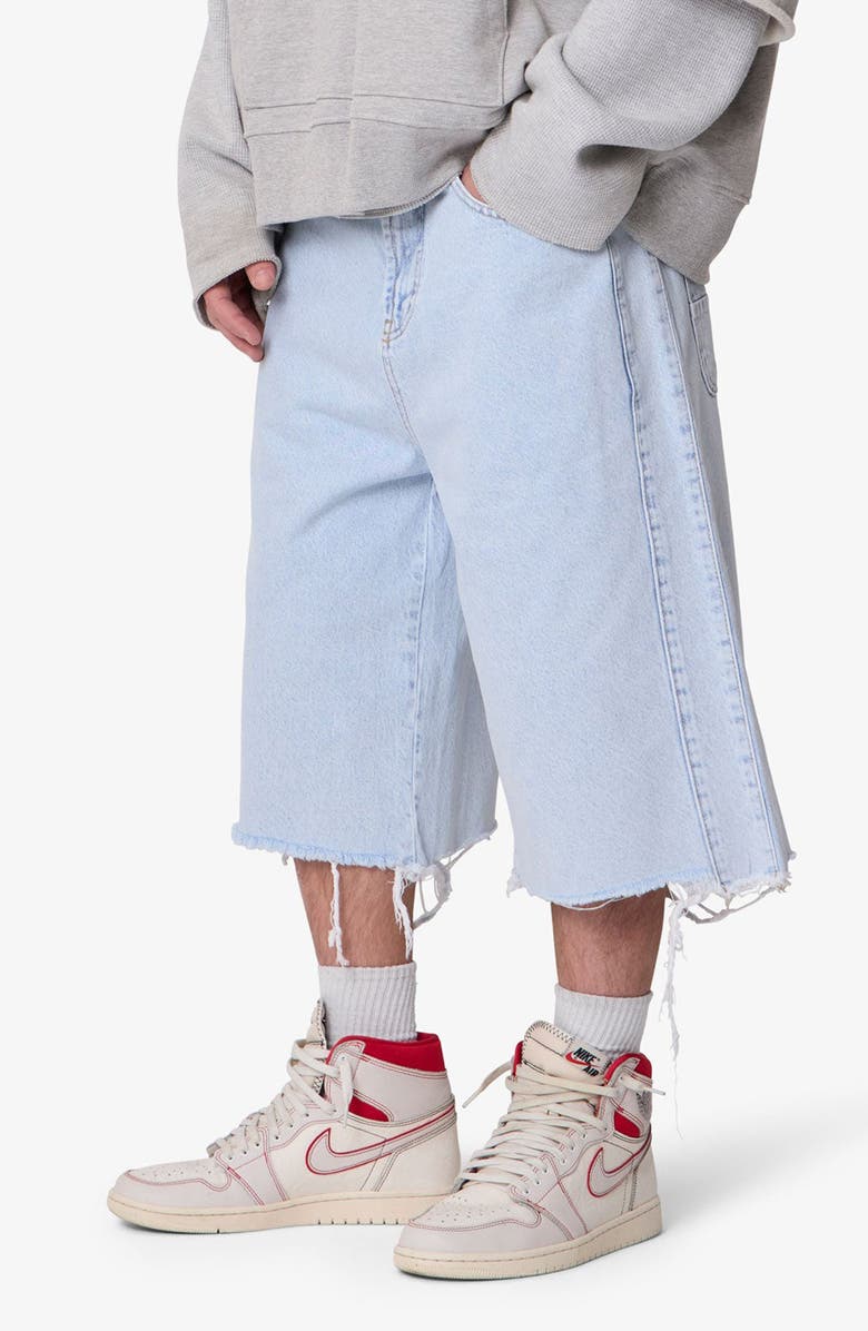 mnml Ultrabaggy Denim Cutoff Shorts, Alternate, color,