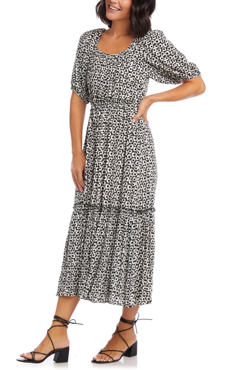 Karen Kane Puff Sleeve Maxi Dress, Alternate, color, 