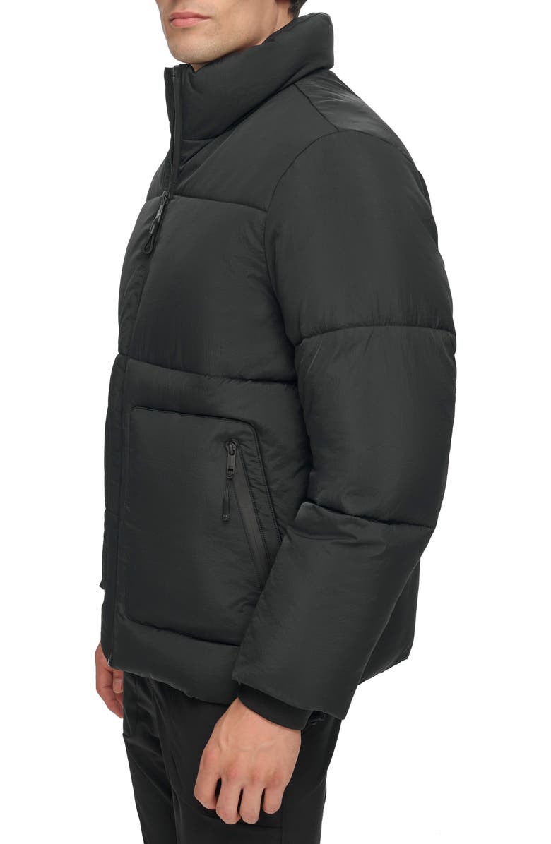 DKNY Zip Front Jacket, Alternate, color, Black