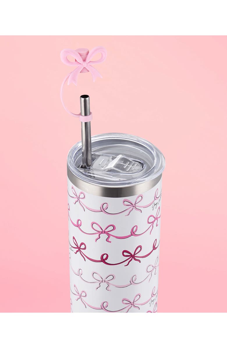 Juicy Couture 24-Ounce Glam Sip Water Bottle, Alternate, color, Pink Doodle Bows