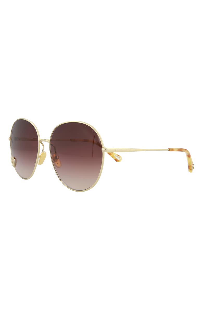 Chloé 61mm Round Sunglasses, Alternate, color, 