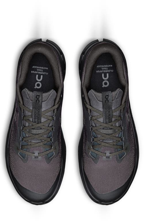 On Cloudsurfer Trail 2 Waterproof Trail Running Shoe In Black