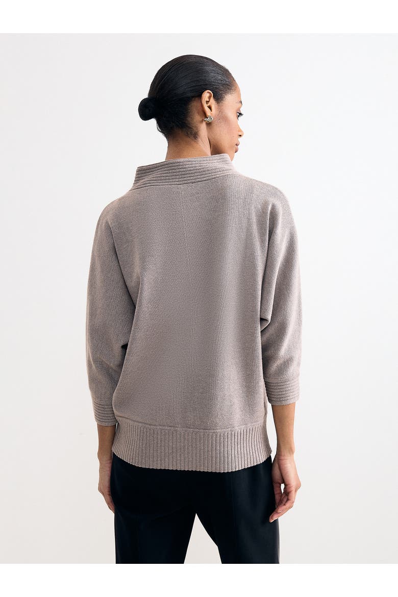 Salima Funnel Knit Sweater, Alternate, color, Oatmeal