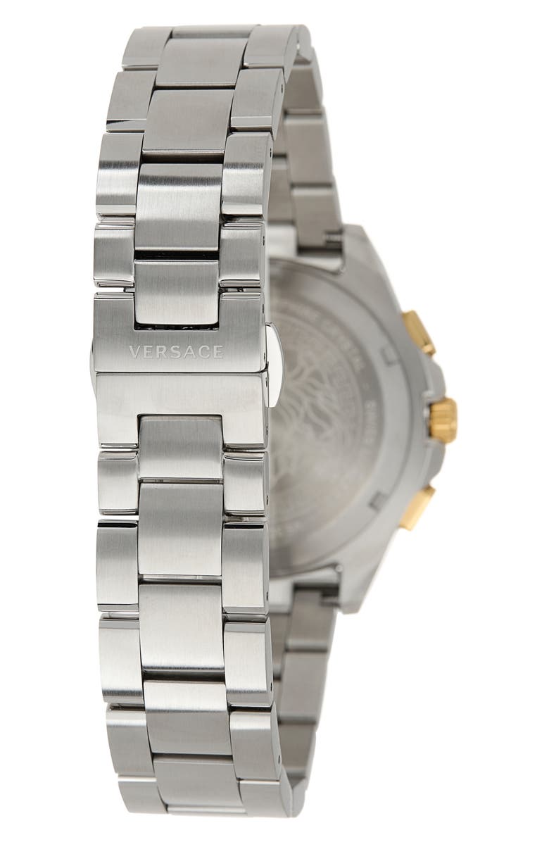 Versace Medusa Chronograph Bracelet Watch, 40mm, Alternate, color, Stainless Steel