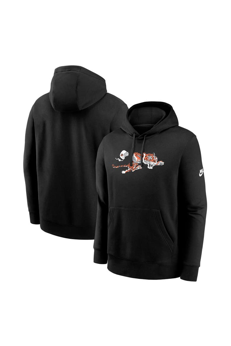 Men's Nike Black Cincinnati Bengals Club Fleece Pullover Hoodie, Main, color, Black