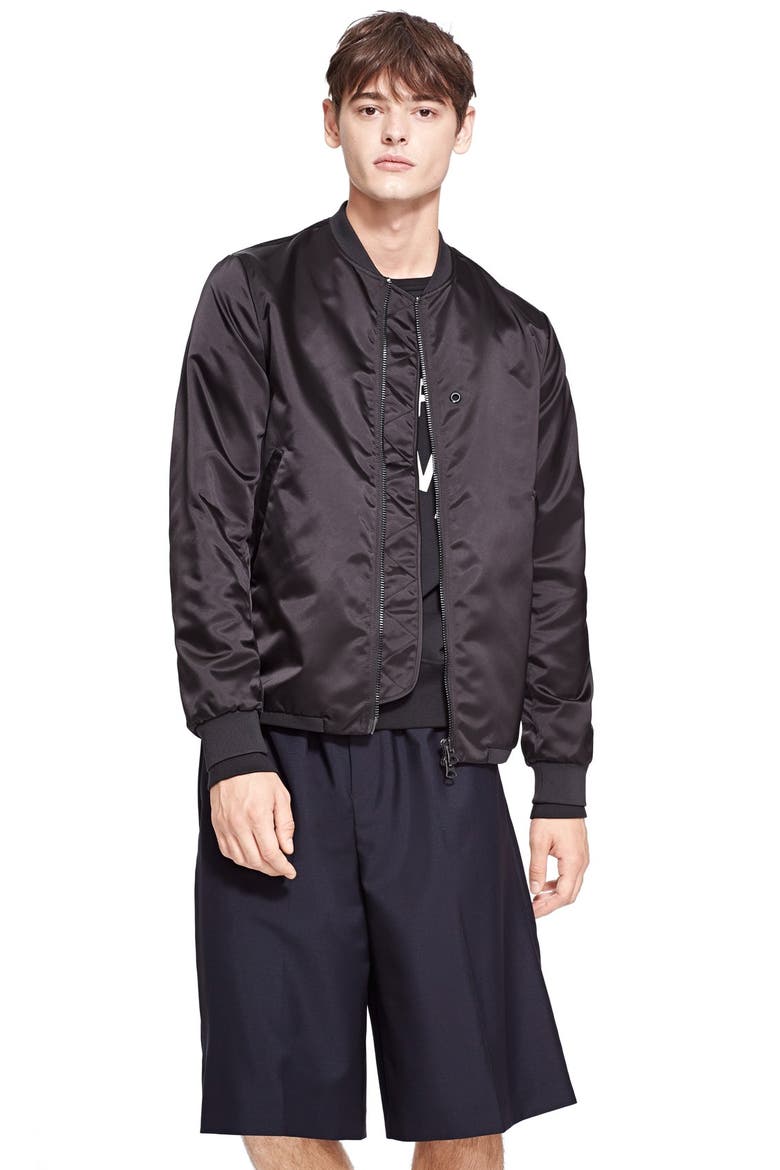 Studios Selo Bomber Jacket, Alternate, color, BLACK