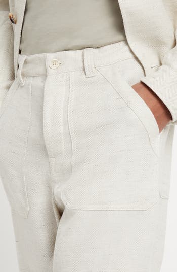 Brunello Cucinelli Relaxed-fit chevron trousers | Nordstrom