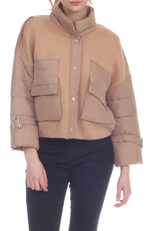 Mixed Media Bomber Jacket