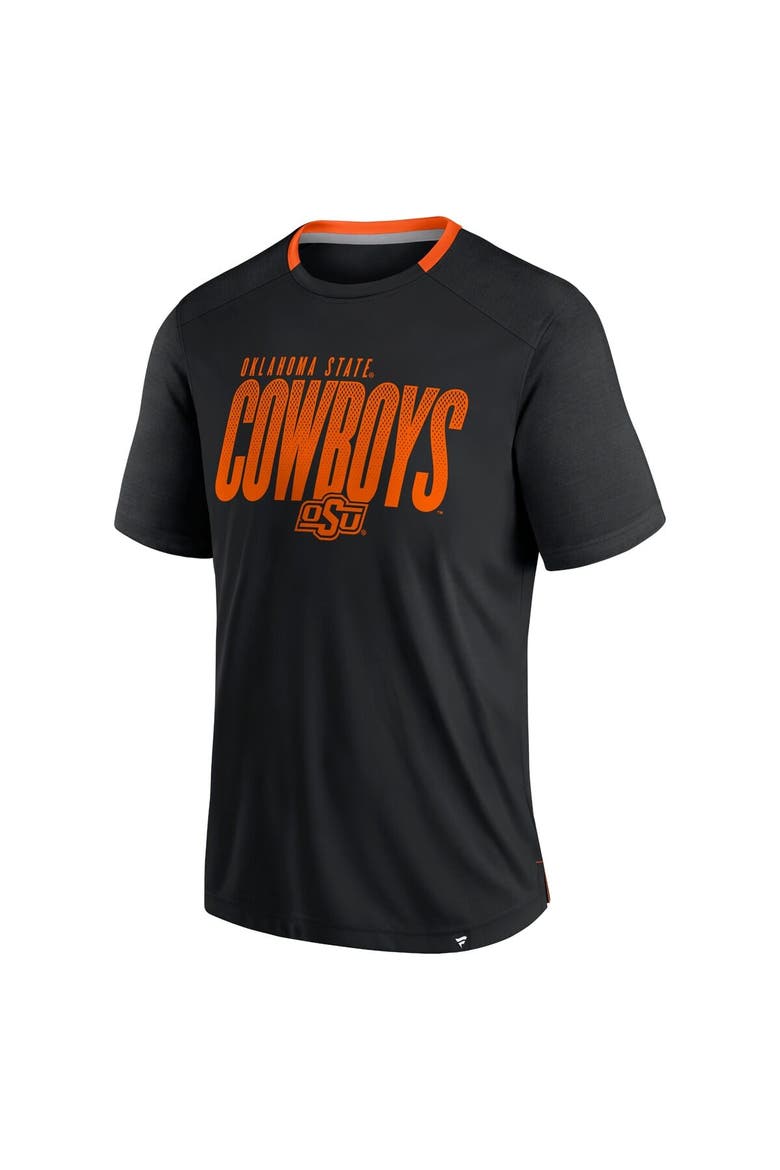 Men's Fanatics Black Oklahoma State Cowboys Defender Fade Slant T-Shirt, Alternate, color, Black