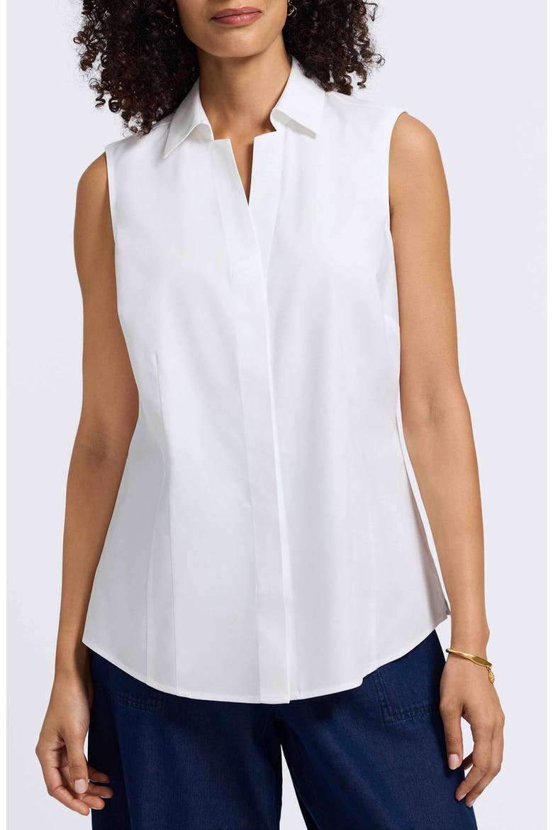 Taylor Non-Iron Sleeveless Shirt, Main, color, WHITE