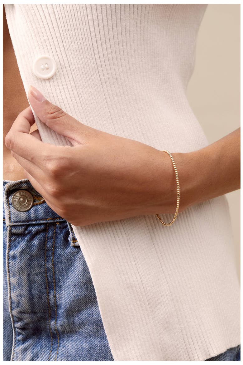 Leni Bead Bracelet, Alternate, color, GOLD
