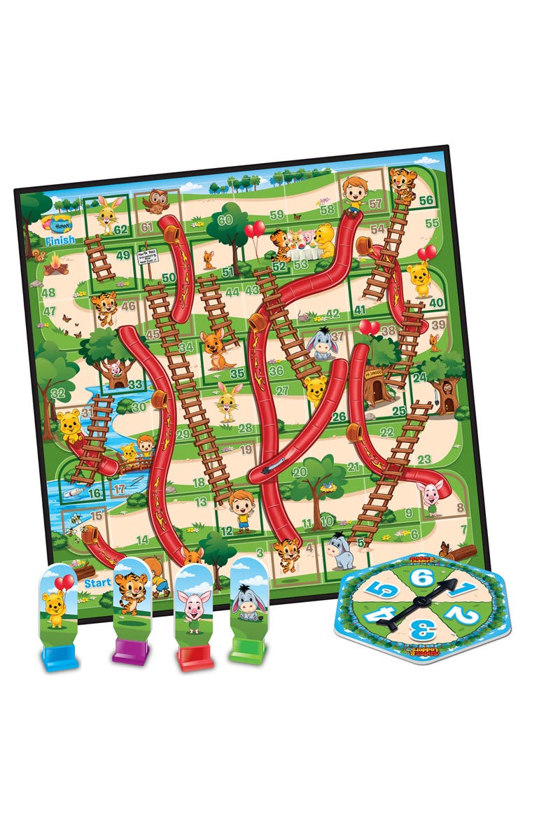Winnie the Pooh Slides & Ladders Game, Alternate, color, Multicolor