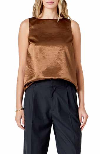 Satin Velvet Sleeveless Top