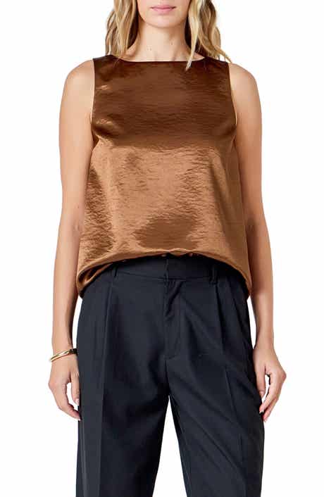 Endless Rose Satin Velvet Sleeveless Top