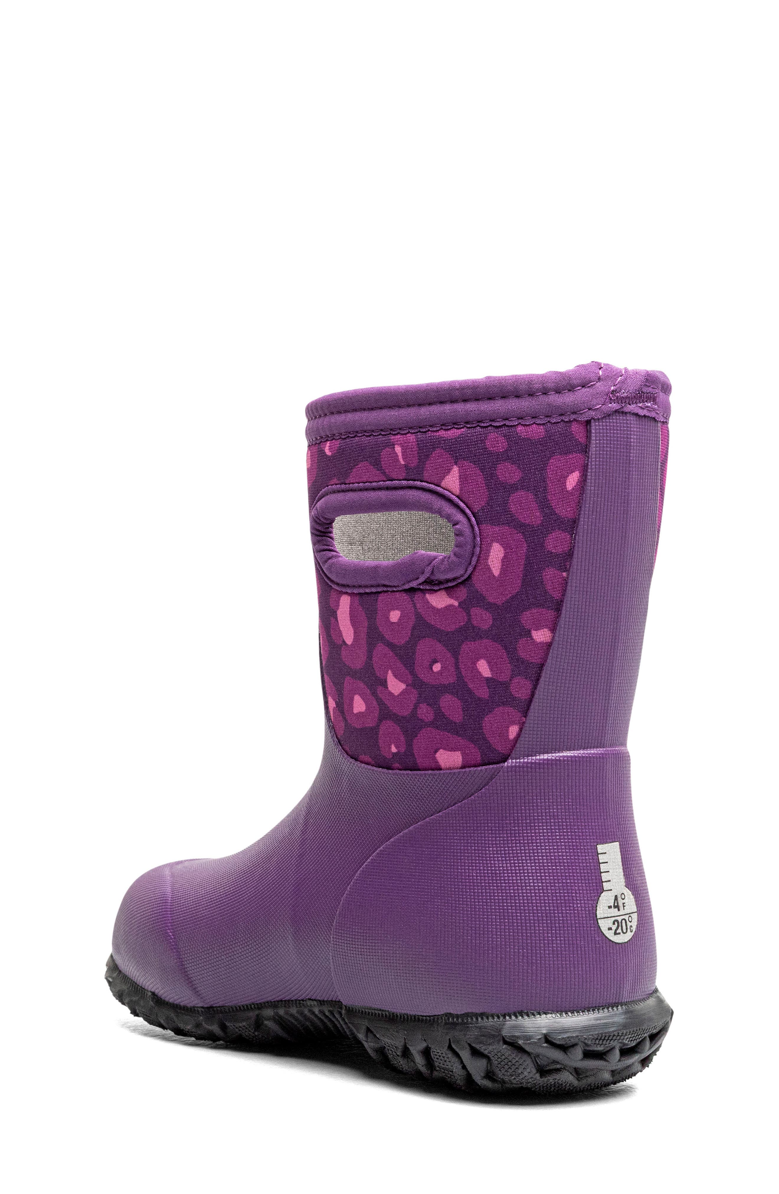 Kids' Urban Roamer Leopard Rain Boot, Alternate, color, PURPLE MULTI