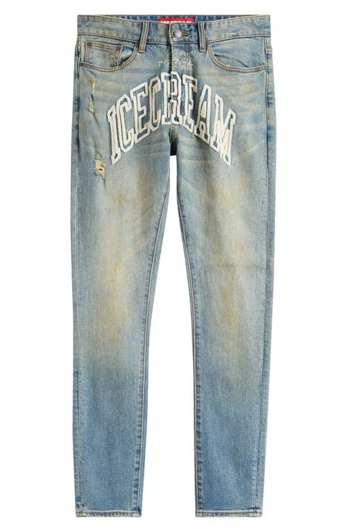 Icecream Icefall Logo Appliqué Distressed Jeans