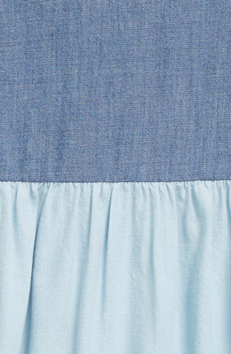 Tucker + Tate Kids' Colorblock Tiered Dress, Alternate, color, Blue Wash Block