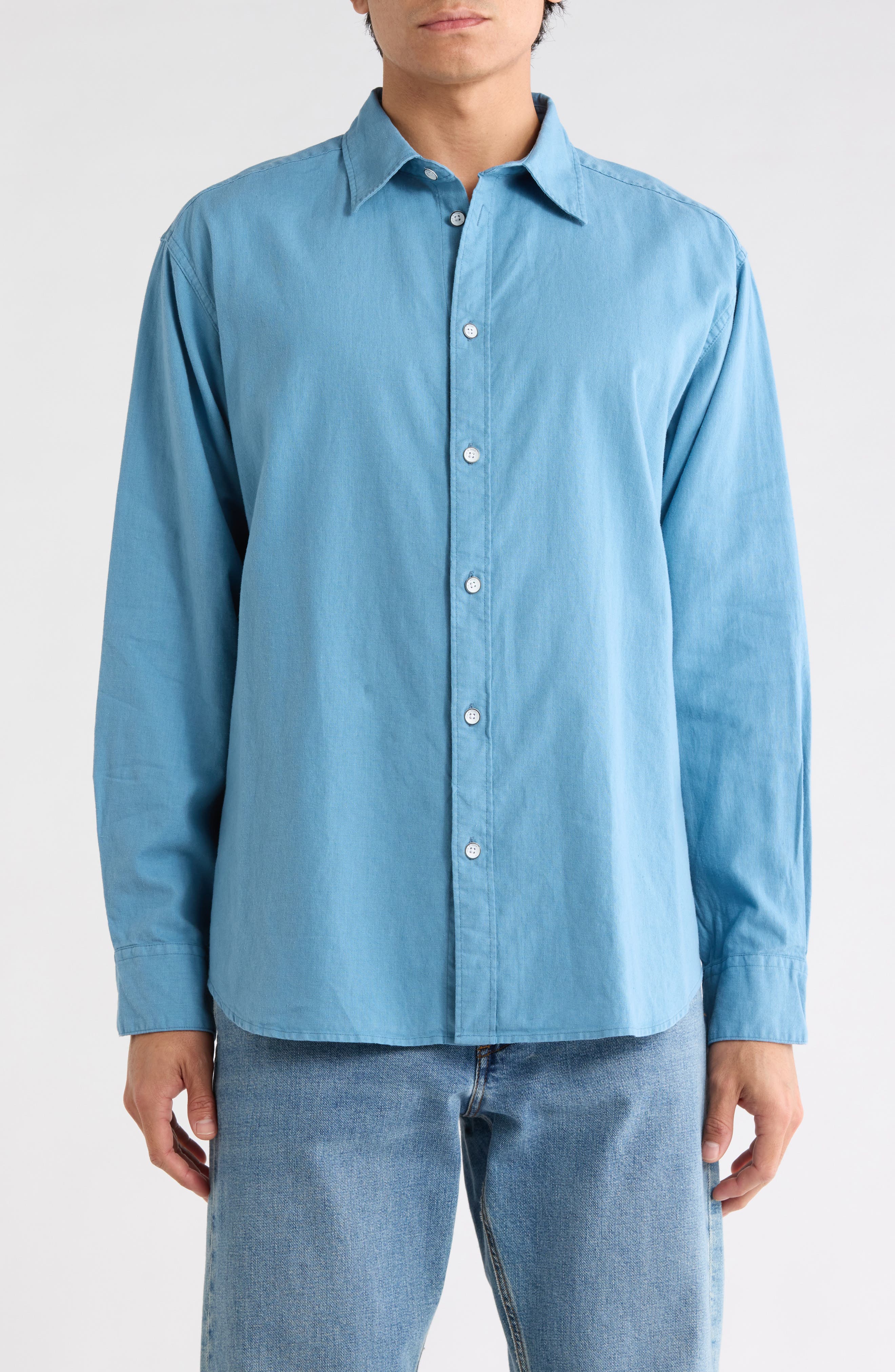 Mateo Long Sleeve Button Front Shirt - image 3