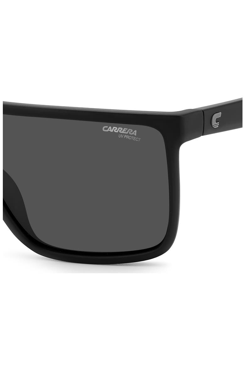 99mm Gradient Polarized Shield Sunglasses, Alternate, color, MATTE BLACK