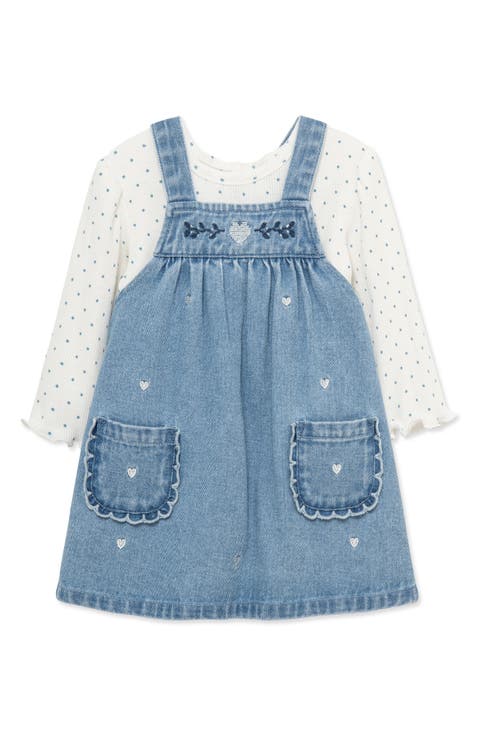 Heart Denim Jumper Set