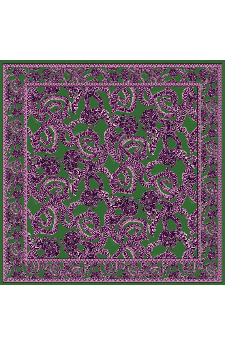 Monzlapur Silk Snake Scarf, Alternate, color, Magenta X Jade