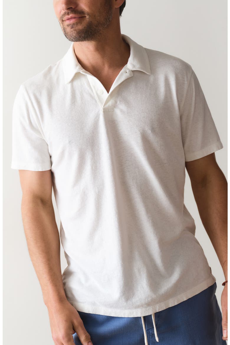 Hemp & Cotton Resort Polo, Alternate, color, WHITE