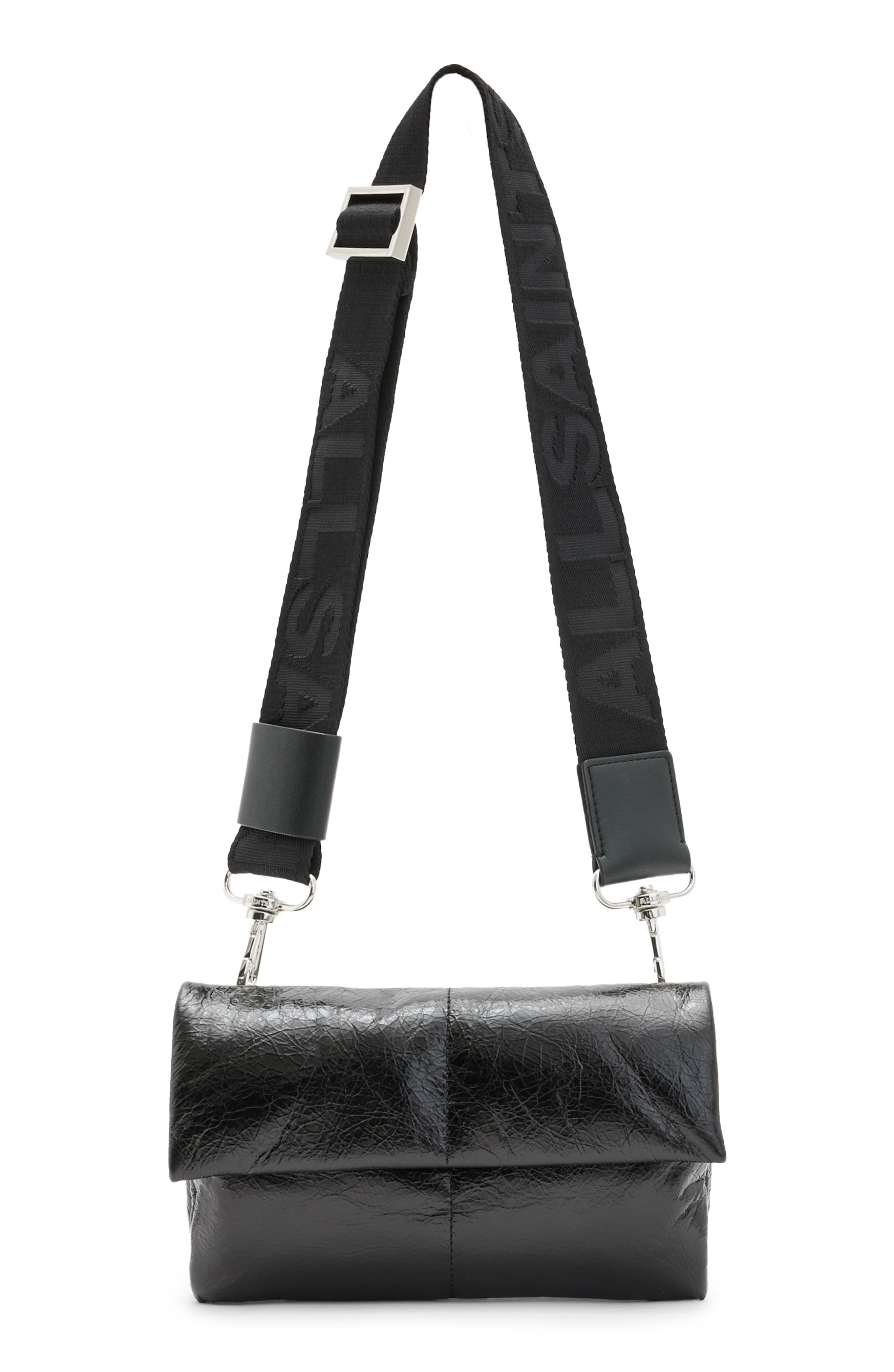 AllSaints Ezra Quilted Crossbody Bag, Main, color, 