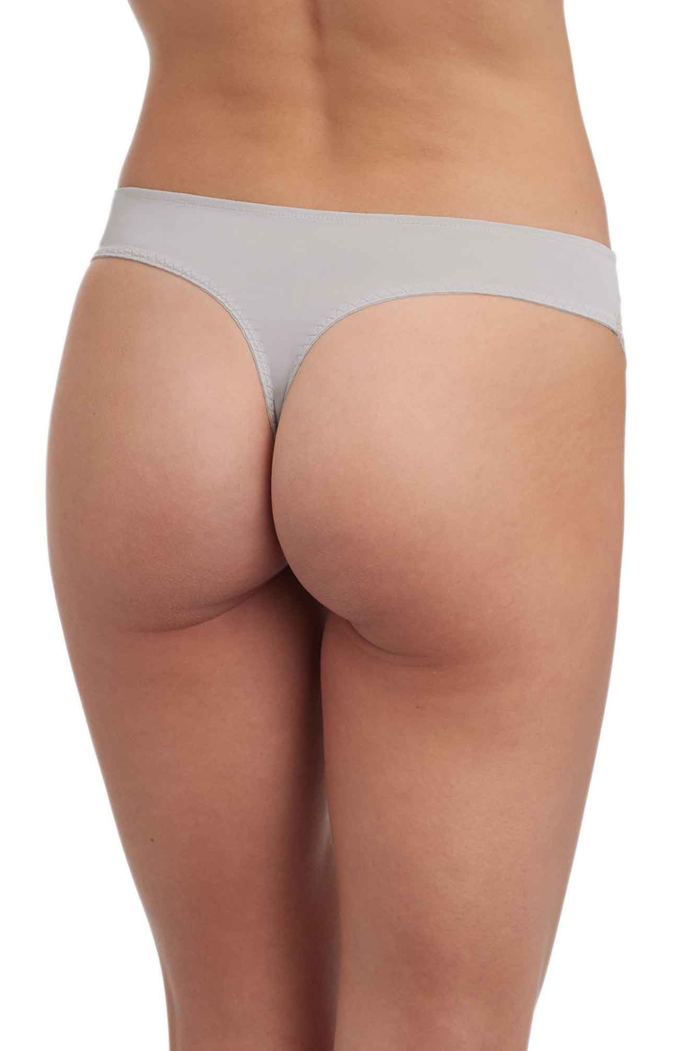 Minx Lace Thong, Alternate, color, Pebble/Peach