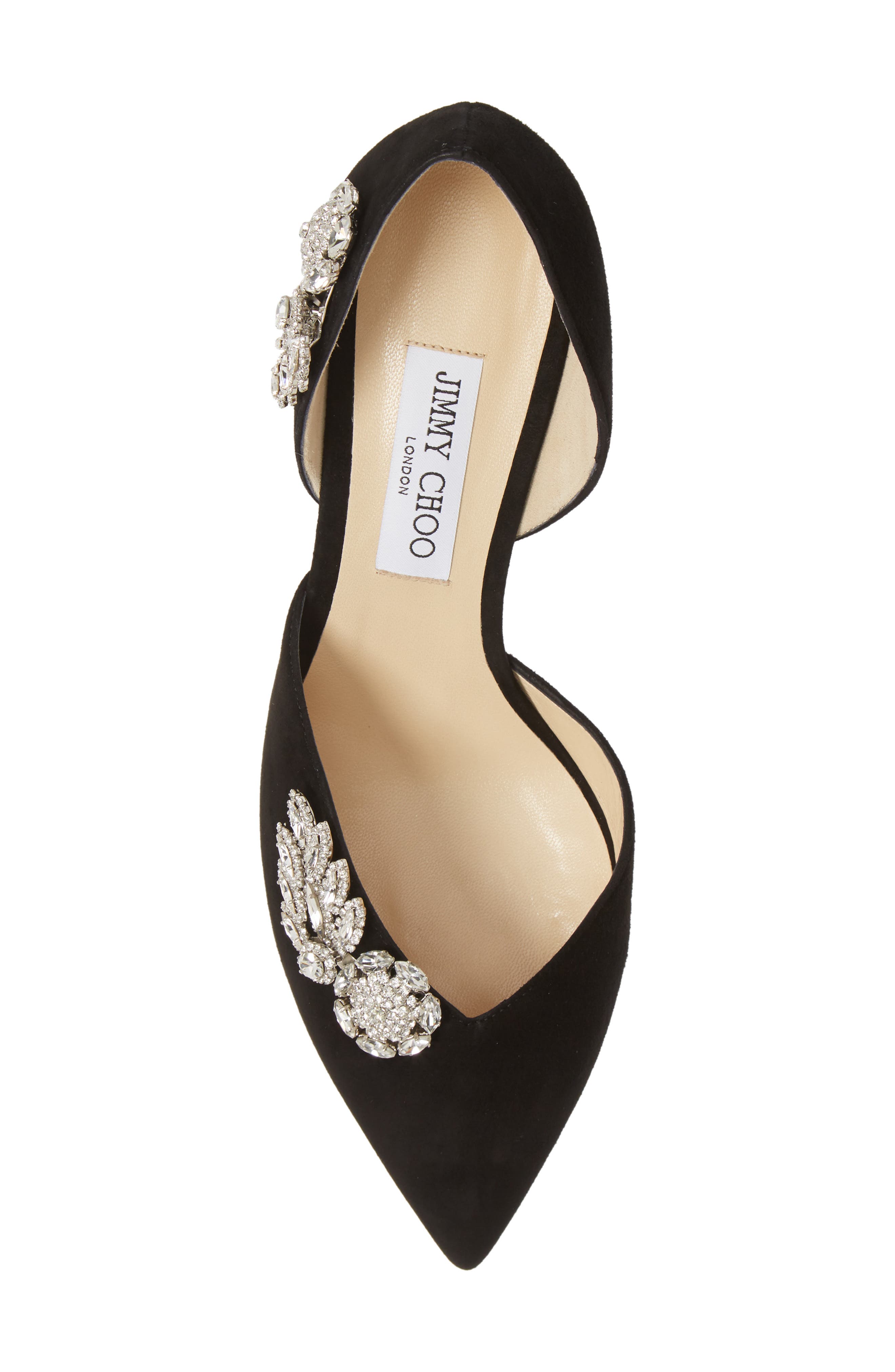 Jimmy Choo Teja Embellished Suede d'Orsay Pump, Alternate, color, 