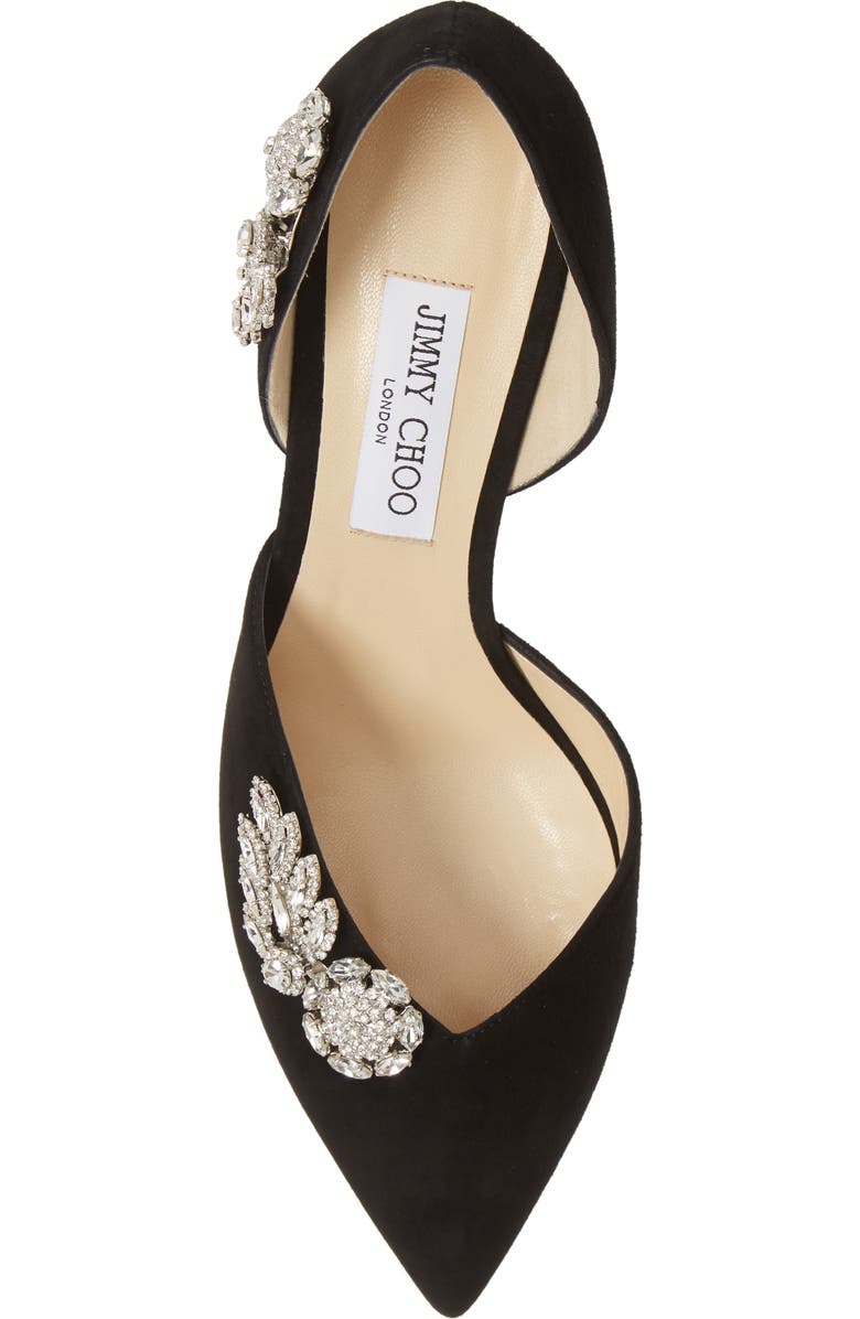 Jimmy Choo Teja Embellished Suede d'Orsay Pump, Alternate, color,