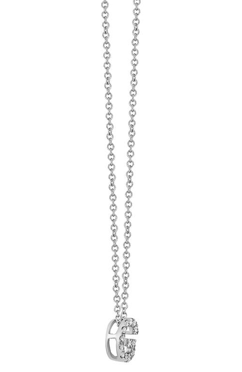 Bony Levy Diamond Pavé Initial Pendant Necklace In 18k White Gold - G