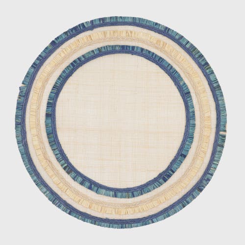 Joanna Buchanan Ruffle Edge 4-piece Straw Placemat Set