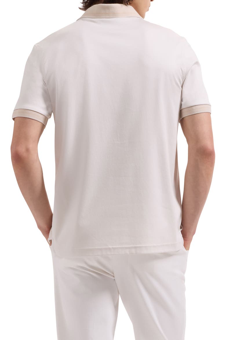 Pima Cotton Johnny Collar Polo, Alternate, color, IVORY