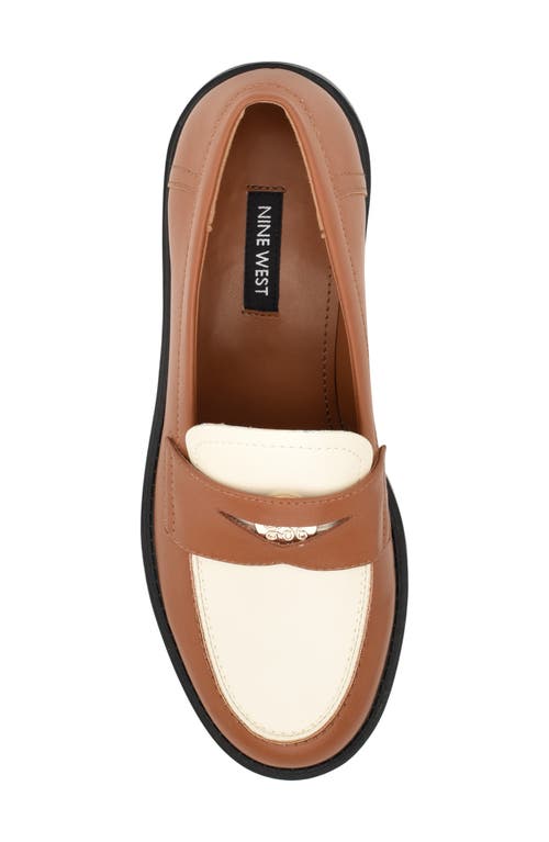Nine West Seeme Penny Loafer In Medium Brown