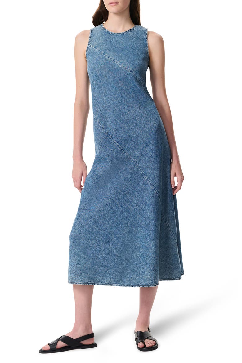 Lisbon Featherweight Denim Midi Dress, Main, color, WAVERLY