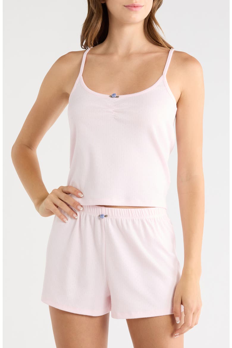 Blissful Pointelle Jersey Pajamas, Alternate, color, PINK