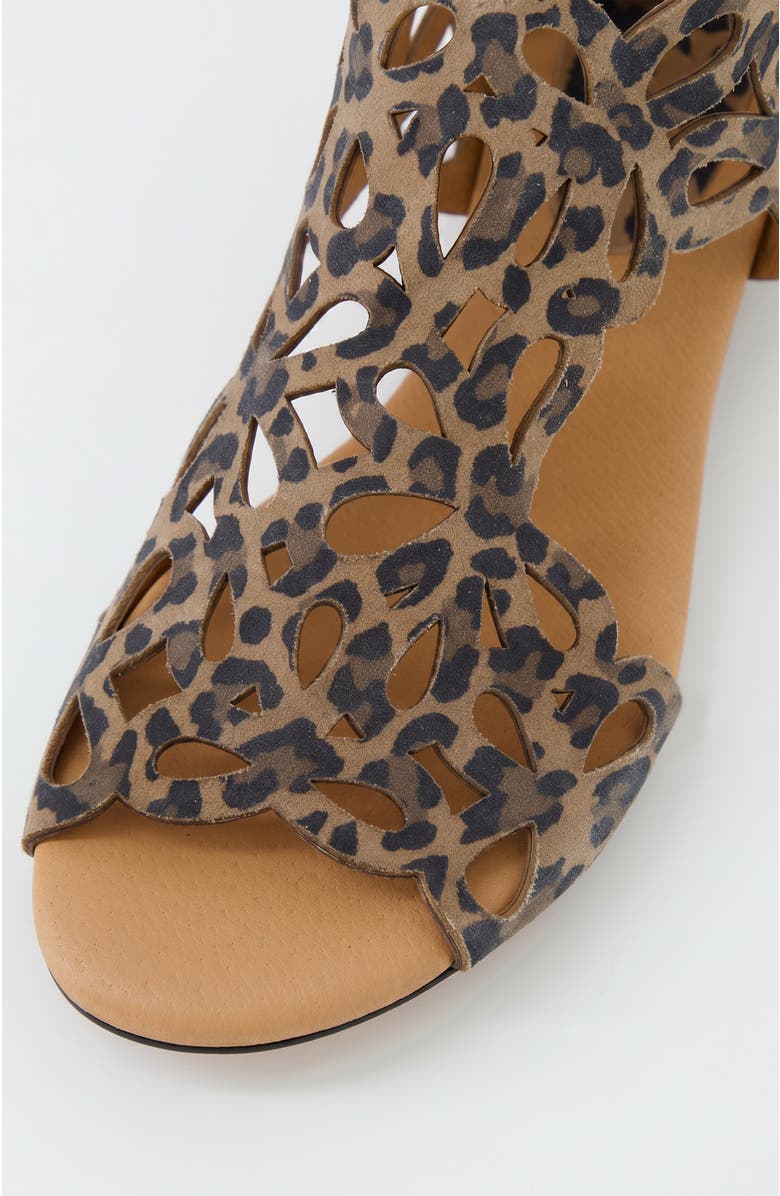 DJANGO AND JULIETTE Pietro Back Zip Sandal, Alternate, color, Leopard Print