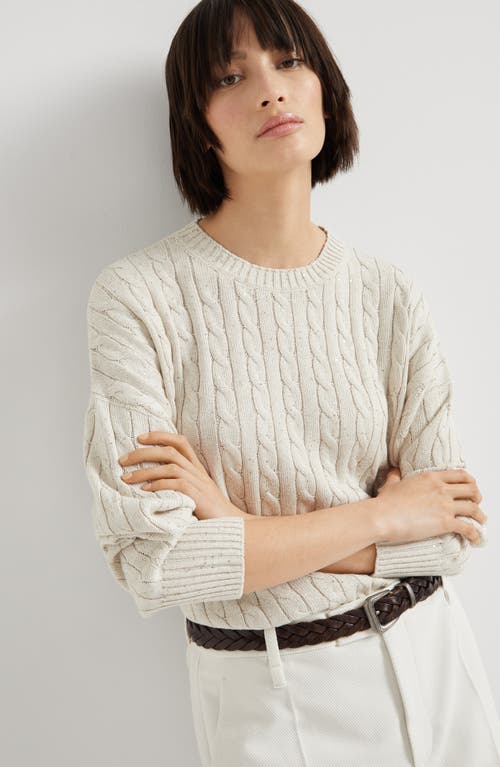 Brunello Cucinelli Dazzling T-shirt In Oat