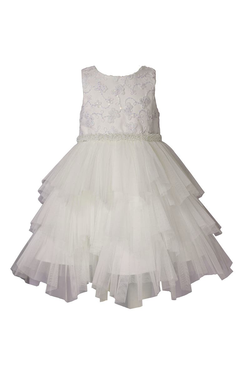Iris & Ivy Embroidered Tiered Party Dress, Main, color, 