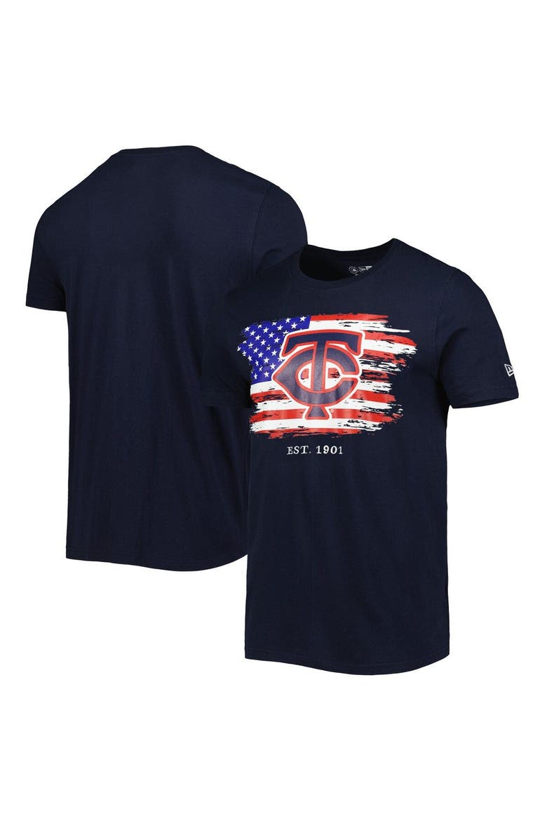 Men's New Era Navy Minnesota Twins 4th of July Jersey T-Shirt, Main, color, Navy