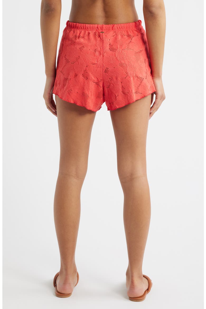 Oasis Cover-Up Shorts, Alternate, color, DEEP RED