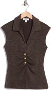 JASON WU Textured Knit Johnny Collar Top